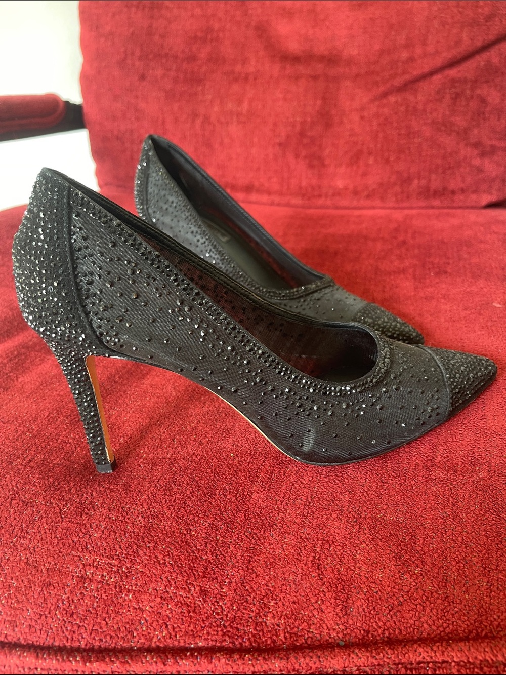 ANTONIO MELANI Black Pointed Toe dressy Pumps